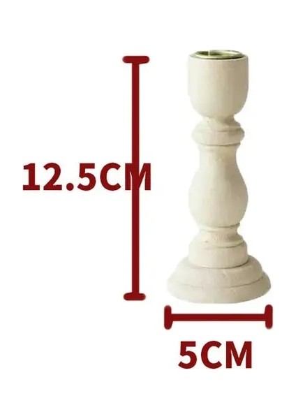 12.5X5Cm Tarzı 3 Boyutlu Ahşap Eski Şamdanlar Masa Mumluk Ev Düğün Dekorları Ahşap Mumluklar Dekorasyon (Yurt Dışından)