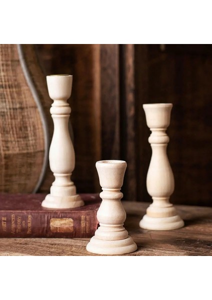 12.5X5Cm Tarzı 3 Boyutlu Ahşap Eski Şamdanlar Masa Mumluk Ev Düğün Dekorları Ahşap Mumluklar Dekorasyon (Yurt Dışından) fiyatları