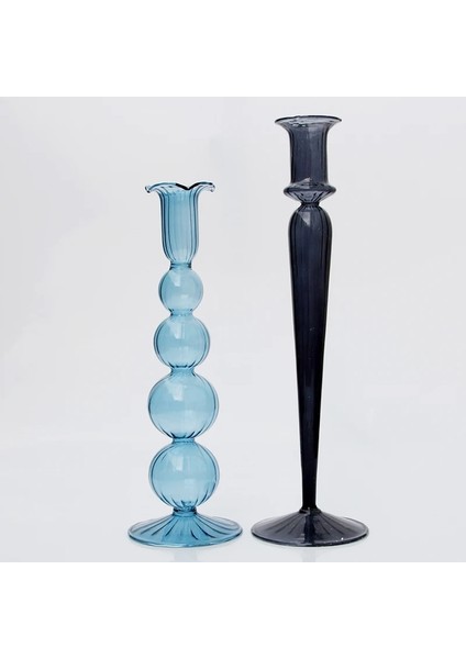 Lavanta Tarzı Düğün Süslemeleri Için Cam Mumluk Şamdan Romantik Şamdanlar Iskandinav Mum Standı Mumluklar Cam (Yurt Dışından)