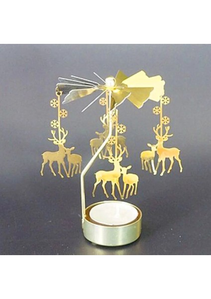 No.8 Stili Gümüş Altın Şamdanlar Dönen Romantik Rotatiog Atlıkarınca Çay Işık Mumluk Akşam Yemeği Düğün Bar Partisi (Yurt Dışından) indirimleri