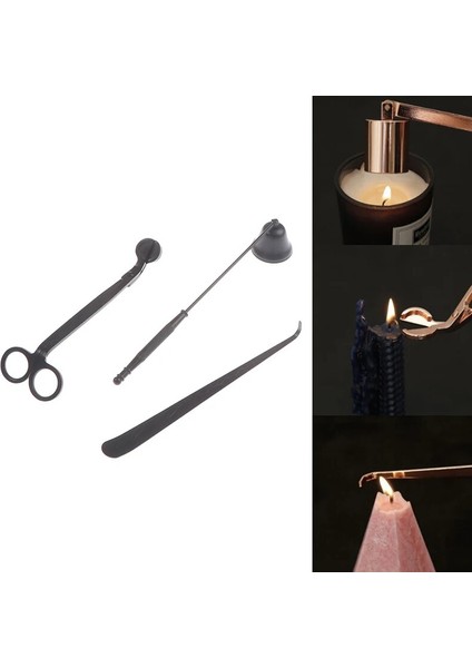 Bk 3 Adet Tarzı Andle Aksesuar, Mum Fitili Düzeltici Mum Kesici, Mum Snuffer, Mum Fitili Mumluk Paketi Mum (Yurt Dışından) fiyatları