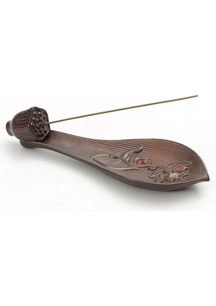 Bir Stil Vintage Buda Tütsü Brülör Tutucu Buhurdan Joss-Stick Takılı Ahşap Yaprak Tekne Tütsü Brülörleri Çay Töreni Aromaterapi Araçları (Yurt Dışından)
