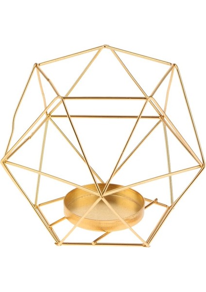 Altın Tarzı Iskandinav Tarzı 3D Geometrik Fincan Mum Standı Düğün Çay Işık Tutucu Centerpieces Duvar Asılı Şamdan Kılıf (Yurt Dışından)