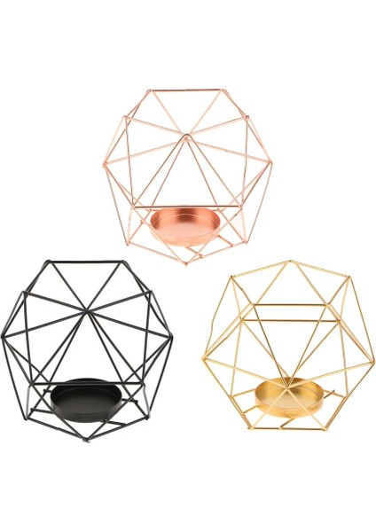 Altın Tarzı Iskandinav Tarzı 3D Geometrik Fincan Mum Standı Düğün Çay Işık Tutucu Centerpieces Duvar Asılı Şamdan Kılıf (Yurt Dışından) fiyatları