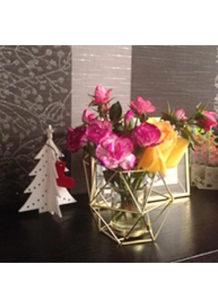 Altın Tarzı Iskandinav Tarzı 3D Geometrik Fincan Mum Standı Düğün Çay Işık Tutucu Centerpieces Duvar Asılı Şamdan Kılıf (Yurt Dışından) modelleri