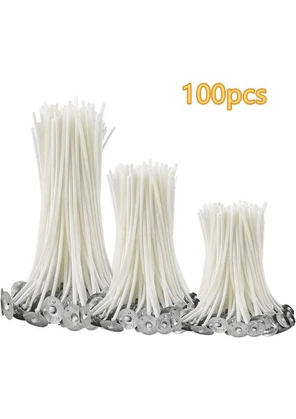 100 Adet-9Cm Tarzı Andle Fitilleri Dumansız Balmumu Saf Pamuk Çekirdeği 2.Cm Dıy Mum Parti Malzemeleri Için Önceden Mumlu Fitiller Yapımı (Yurt Dışından) fırsatları