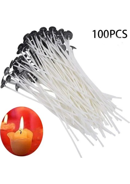 100 Adet-9Cm Tarzı Andle Fitilleri Dumansız Balmumu Saf Pamuk Çekirdeği 2.Cm Dıy Mum Parti Malzemeleri Için Önceden Mumlu Fitiller Yapımı (Yurt Dışından) indirimleri
