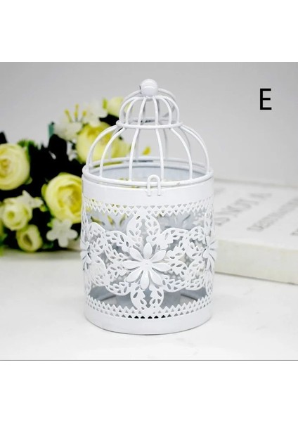 E Stili Kuş Kafesi Dekorasyonu Avrupa Klasik Romantik Mumluklar Düğün Hollow Şamdan Ev Dekorasyon Mum Kafesi (Yurt Dışından)