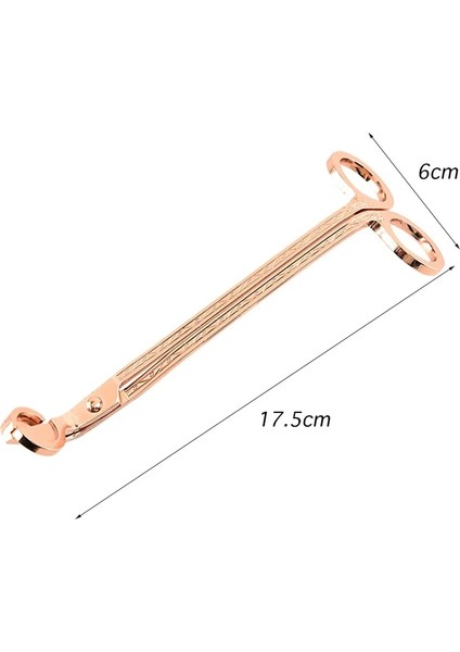 Gül Altın Tarzı 17.5Cm Paslanmaz Çelik Mumlar Fitil Giyotin Kandil Kesici Veya Snuffer Araçları Kanca Makası Aksesuarları (Yurt Dışından)
