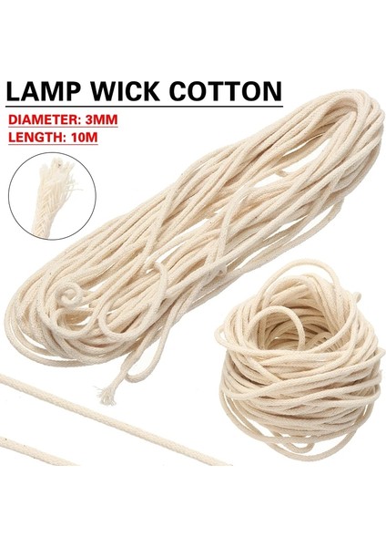 10 M Pamuk Örgü Mum Fitil Çekirdek Biriktirme Dıy Yağ Lambaları Mumlar Ev Aydınlatma Aksesuarları Için Malzemeleri (Yurt Dışından)