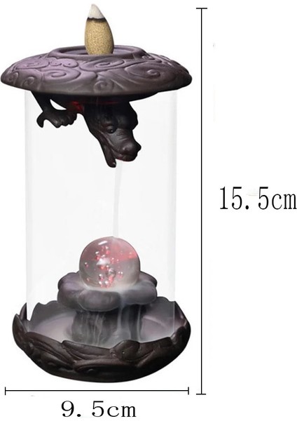 100 Adet Tütsü Tarzı Seramik Ejderha Tütsü Brülör Duman Şelale Geri Akış Tütsü Brülör Oturma Odası Dekor Tütsü Tutucu Feng Shui Dekorasyon (Yurt Dışından)