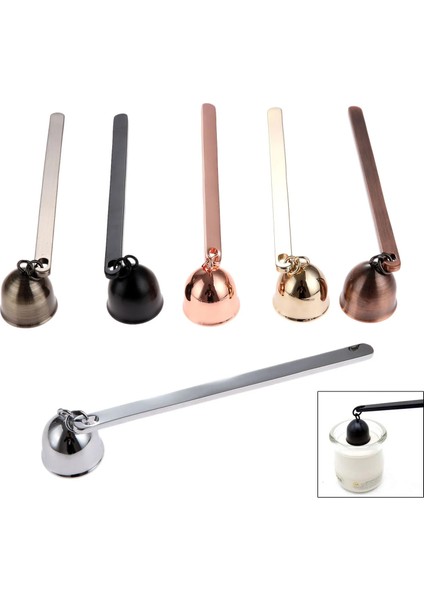 C Stili 1 Adet Paslanmaz Çelik Çan Şekli Mum Snuffers Kandil Kesici Kapak Mum Fitili Giyotin Yangın Mum Aksesuarları Söndür 20*3 Cm (Yurt Dışından)