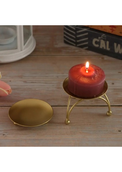 4 Stili Yazın Ev Dekorasyon Düğün Süsleme Siyah Altın Mumluk Ferforje El Sanatları Şamdan Yuvarlak Plaka Şamdan (Yurt Dışından) indirimleri