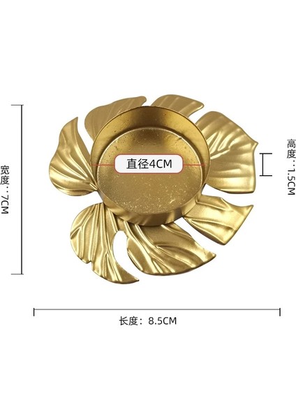 C Stili Yaratıcı Altın Yaprak Ferforje Mumluk Küçük Hollow Romantik Mum Işığında Akşam Yemeği Mumluk Ev Dekorasyon Süsleme (Yurt Dışından)