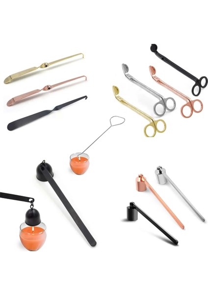 Çikolata Tarzı Mum Fitili Giyotin Mum Aksesuar Seti Mum Kesici Mum Çan Snuffer Mum Fitili Kancası Kepçe Wif Mum Için Paketi (Yurt Dışından) indirimleri