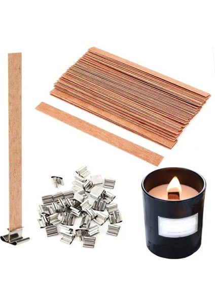 Artı 8X100Mm Stili Ahşap Mum Fitilleri Çekirdek + - Demir Standlı Doğal Ahşap Fitil Dıyaroma Mum Malzemesi Soya Balmumu Dumansız Mum Malzemeleri (Yurt Dışından) fırsatları
