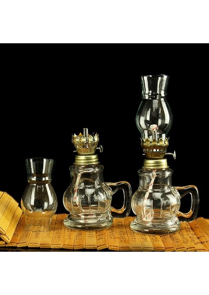 Gaz Lambası Stili Gazyağı Lambası Mumluklar Doğum Günü Dekorasyonu Için Cam Dekoratif El Yapımı Konik Mumluk (Yurt Dışından) fiyatları