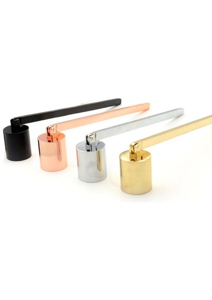 Gümüş Tarzı Paslanmaz Çelik Mum Snuffer Alev Fitili Kepçe Aracı Kandil Kepçe Söndürme Giyotin Kesici 16Cm Gül Altın Siyah Gümüş (Yurt Dışından) fiyatları