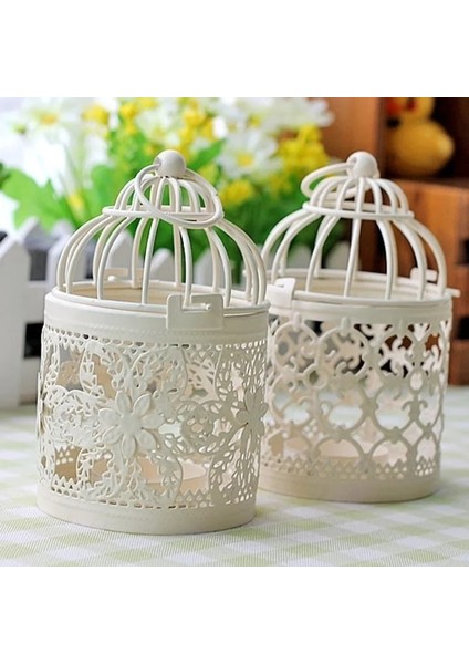 Bir Stil Kuş Kafesi Dekorasyonu Avrupa Klasik Romantik Mumluklar Düğün Hollow Şamdan Ev Dekorasyon Mum Kafesi (Yurt Dışından)