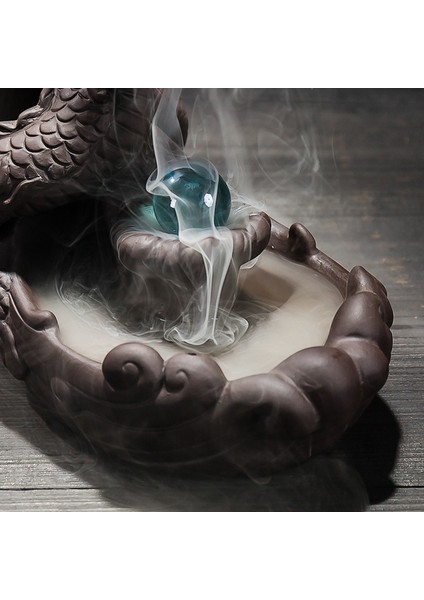 100 Adet Karışım Tütsü Tarzı 10 Koniler İle Seramik Geri Akış Ejderha Tütsü Brülör Yaratıcı Ev Dekorasyonu Şanslı Kristal Top İle Dragon Brülör Buhurdan (Yurt Dışından)