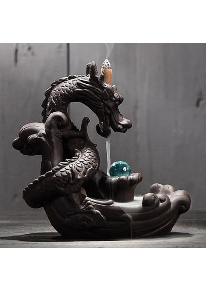 100 Adet Karışım Tütsü Tarzı 10 Koniler İle Seramik Geri Akış Ejderha Tütsü Brülör Yaratıcı Ev Dekorasyonu Şanslı Kristal Top İle Dragon Brülör Buhurdan (Yurt Dışından)