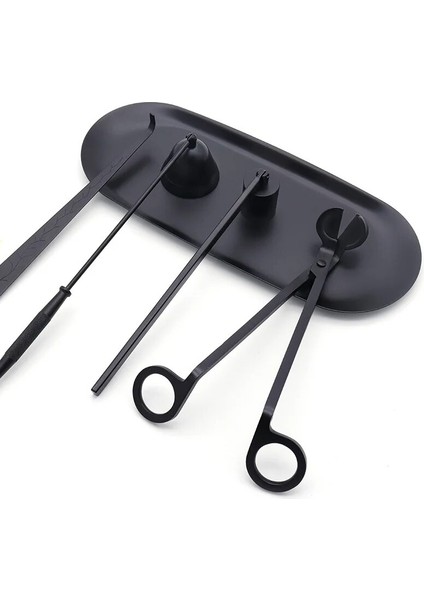 Siyah Kapak Stili Paslanmaz Çelik Mum Fitili Kepçe Kandil Giyotin Günlük Ev Söndürme Trim Veya Kesici Snuffer Aracı Kanca Makası Seti (Yurt Dışından) modelleri