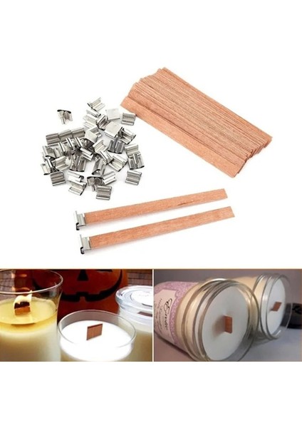 13Mmx60Mm Stili Ahşap Mumlar Fitil İle Sürdürücü Sekmesi Mum Fitili Çekirdek El Yapımı Soya Parfin Balmumu Fitili Için Dıy Mum Yapımı (Yurt Dışından) indirimleri