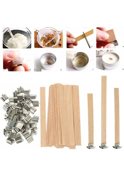 15X150Mm Stili Ahşap Mumlar Fitil, Sustainer Sekmesi İle Mum Fitil Çekirdeği, Mum Yapımı Için Tedarik Soya Parfin Balmumu (Yurt Dışından) fırsatları