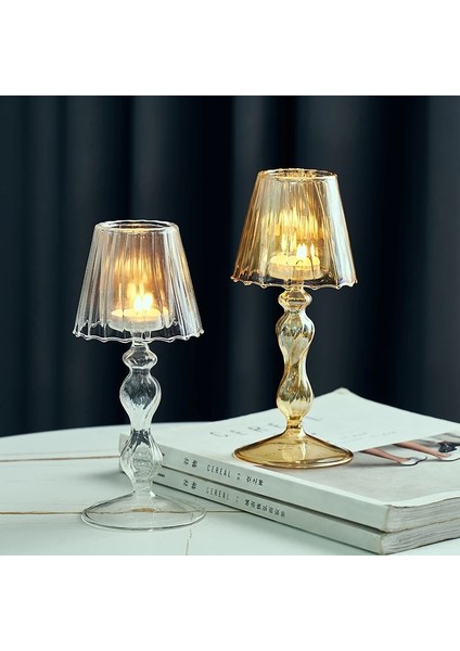 Altın Tarzı 1Adet Kristal Mum Fener Mumluklar Ev Dekorasyonu Düğün Centerpieces Oturma Odası Orta Masa Şamdanlar Partiler Sanat (Yurt Dışından)