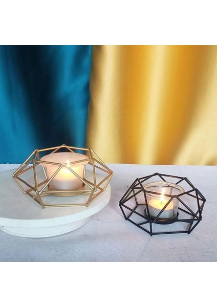 Beyaz Stil 1 Adet Iskandinav Tarzı 3D Geometrik Şamdan Vintage Metal Düğün Mumluklar Masa Ev Dekorasyonu Süsler Tutucu Подсвечник (Yurt Dışından)