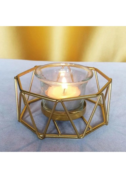 Beyaz Stil 1 Adet Iskandinav Tarzı 3D Geometrik Şamdan Vintage Metal Düğün Mumluklar Masa Ev Dekorasyonu Süsler Tutucu Подсвечник (Yurt Dışından)