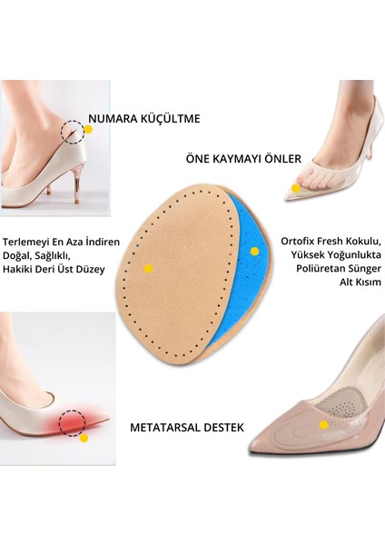 Ayakkabı Küçültme Pedi, Naturel Deri, Yüksek Topuklu Stiletto Ayakkabı Kaydırmaz Tabanlığı, 1 Çift modelleri