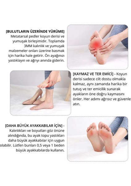 Ayakkabı Küçültme Pedi, Naturel Deri, Yüksek Topuklu Stiletto Ayakkabı Kaydırmaz Tabanlığı, 1 Çift indirimleri