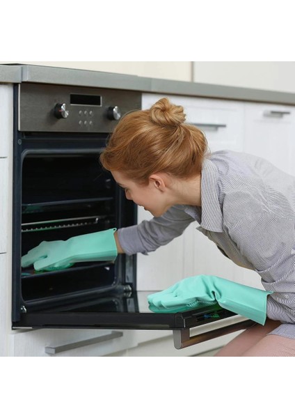 Yeşil Stil 1 Çift Sihirli Silikon Bulaşık Eldiveni Temizleyici Bulaşık Yıkama Kauçuk Temizlik Eldiveni Kauçuk Mutfak Ev Araba Pet Eldiveni (Yurt Dışından) indirimleri