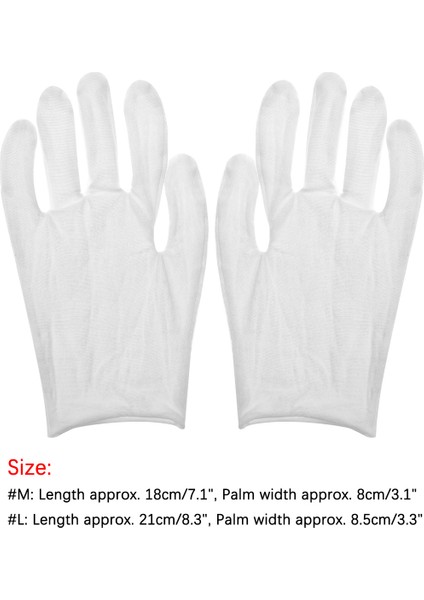Bordo Tarzı M Boyutu 6 Çift Beyaz Eldiven Inceleme Pamuk Iş Eldiveni Mücevher Hafif Nemlendirici Kostüm Temizlik Sihirbaz产品 - (Yurt Dışından) fırsatları