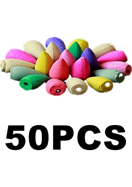 50 Adet Karışık Stil Mixed Fragrance Backflow Incense Cones Bag Packed For Waterfall Incense Burner Censer Nature Smell (Yurt Dışından)