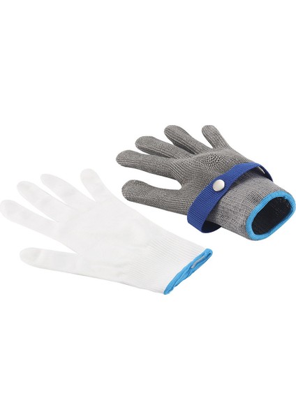 L Tarzı 1 Adet Ev Eldiveni Aşınmaya Dayanıklı El Koruyucu Metal Ağ Örgü Iş Eldiveni Erkek Kadın Işçiler Bahçıvan Mutfak Kasap Aracı Için (Yurt Dışından)