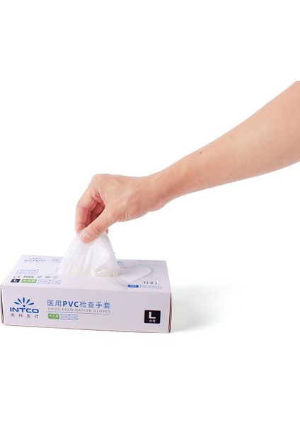 CKS-VC1001PVC Tarzı M Boyutu Intco Tek Kullanımlık Eldiven Pvc Nitril Kauçuk Lateks Gıda Catering Mutfak Temizlik Güzellik Koruma Çevre Dostu Eldiven (Yurt Dışından) fırsatları