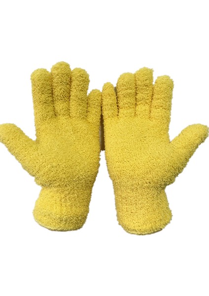 Koyu Mavi Tarzı Mikrofiber Mercan Polar Eldiven Araba Bakım Eldiveni Düz Renk Beş Parmak Toz Alma Ev Işleri Emici Eldiven (Yurt Dışından) indirimleri