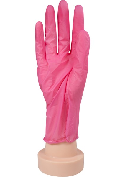 Pembe 100 Pcs Tarzı Xs Boyutu Mavi Siyah Pembe Mor Ev 9'' Nitil Pvc Karışık Tek Kullanımlık Eldiven Mutfak Salon Spa Pet Bakım Güvenlik Iş Eldivenleri (Yurt Dışından)