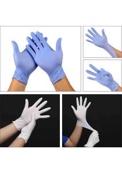 Beyaz 50PCS Tarzı L Boyutu 10 Adet Tek Kullanımlık Eldiven Lateks Kauçuk Nitril Eldiven Ev Bahçe Temizlik Eldiveni Beyaz Siyah Mavi Eldiven (Yurt Dışından) indirimleri
