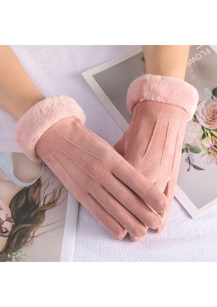 Gri Tarzı 22X17CM Kış Sıcak Eldiven Erkek ve Kadın Sevimli Polar Kalın Eldiven Mutfak Koruyucu Kapak Dış Mekan Sporları Dokunmatik Ekran Eldivenleri (Yurt Dışından) modelleri