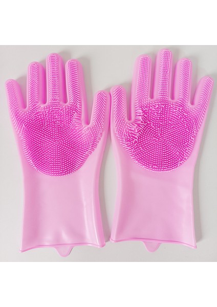 Pembe Tarzı Sihirli Silikon Bulaşık Yıkama Eldiveni Kauçuk Sünger Temizlik Eldiveni Ev Temizleme Bulaşık Yıkama Mutfak Araçları (Yurt Dışından)