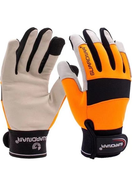 KH-1022 Tarzı L Boyutu Moda Koruyucu Eldivenler Açık Hava Binicilik Mühendislik Çalışması Esnek Kumaş Dikiş Deri Rahat Nefes Alabilir Kaymaz (Yurt Dışından) fırsatları