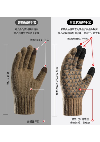 Lacivert S Tarzı Yeni Erkek Eldiven Kış Artı Kadife Kalın Alpaka Örme Yün Binicilik Dokunmatik Ekran Eldiveni Binicilik Eldiven Ev Kış Eldiveni (Yurt Dışından) modelleri