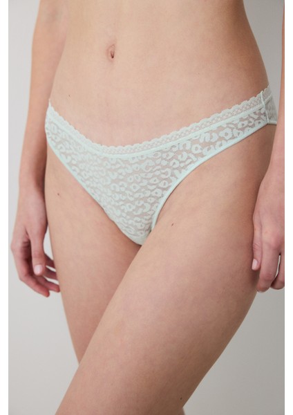 Easy Lace V Shape Mint Yeşili Brazilian Külot