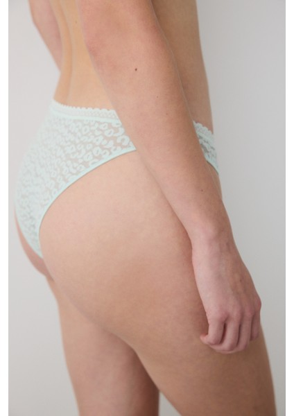 Easy Lace V Shape Mint Yeşili Brazilian Külot