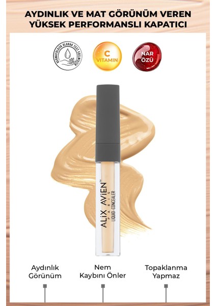 Likit Göz Altı Kapatıcısı - Orta Ten Nötr Cilt Alt Tonu - Liquid Concealer 106 Creamy