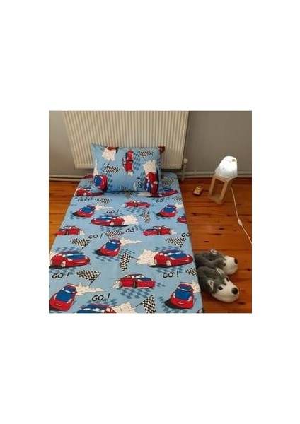 Tek Kişilik Lastikli Çarşaf Araba Desenli Erkek Çocuk Ranforce 100*200 cm fiyatları