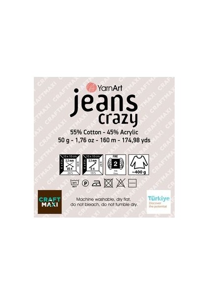 Jeans Crazy Ebruli El Örgü Ipi Ebruli 8203 fiyatları